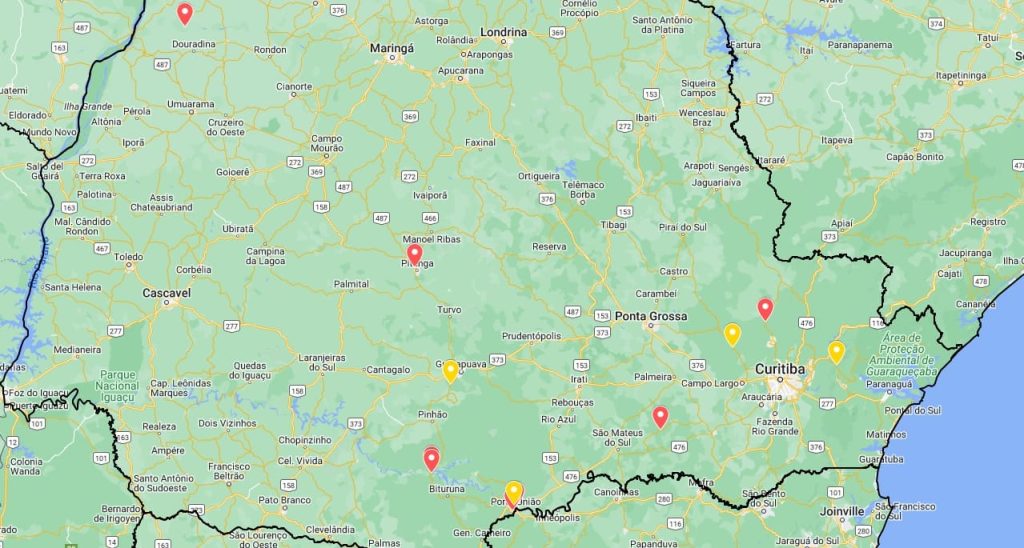 Paraná tem 8 pontos bloqueio total de rodovias