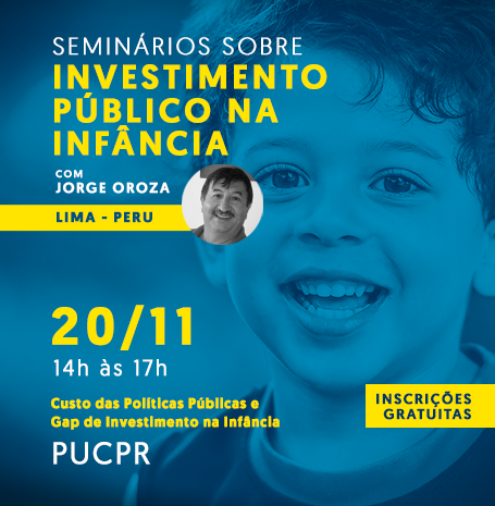  Abertas inscrições gratuitas para seminário sobre investimento público na infância