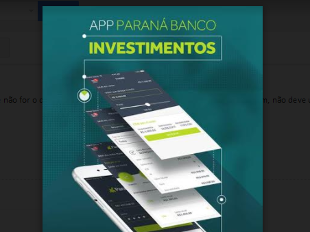  De olho no futuro, Paraná Banco lança aplicativo para investidores