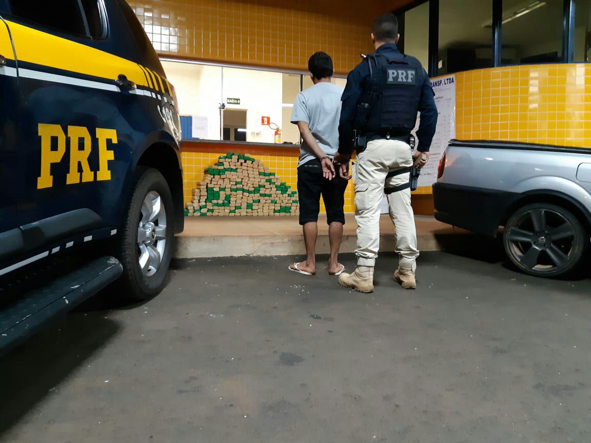  Homem é preso ao transportar mais de 200 kg de maconha