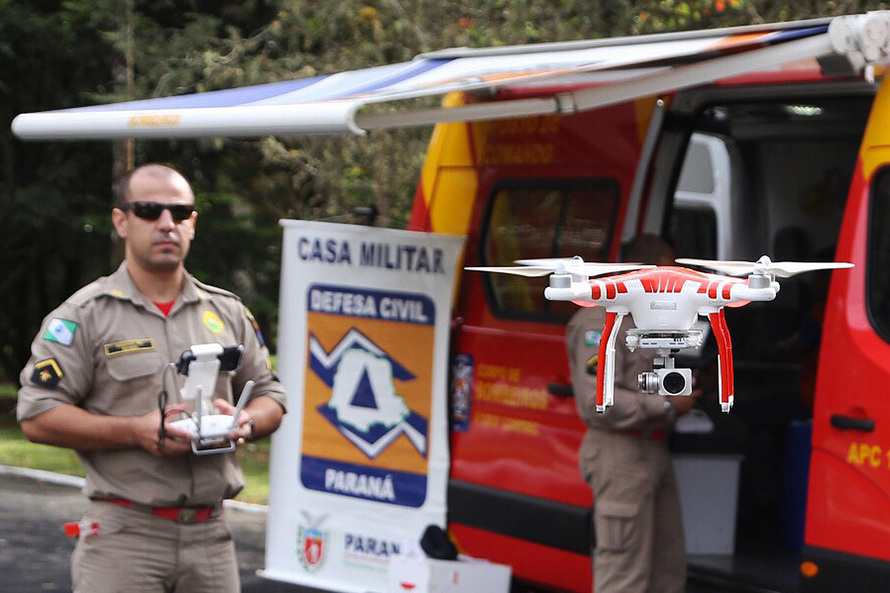  Drones serão usados para monitorar risco de desastres naturais no Paraná