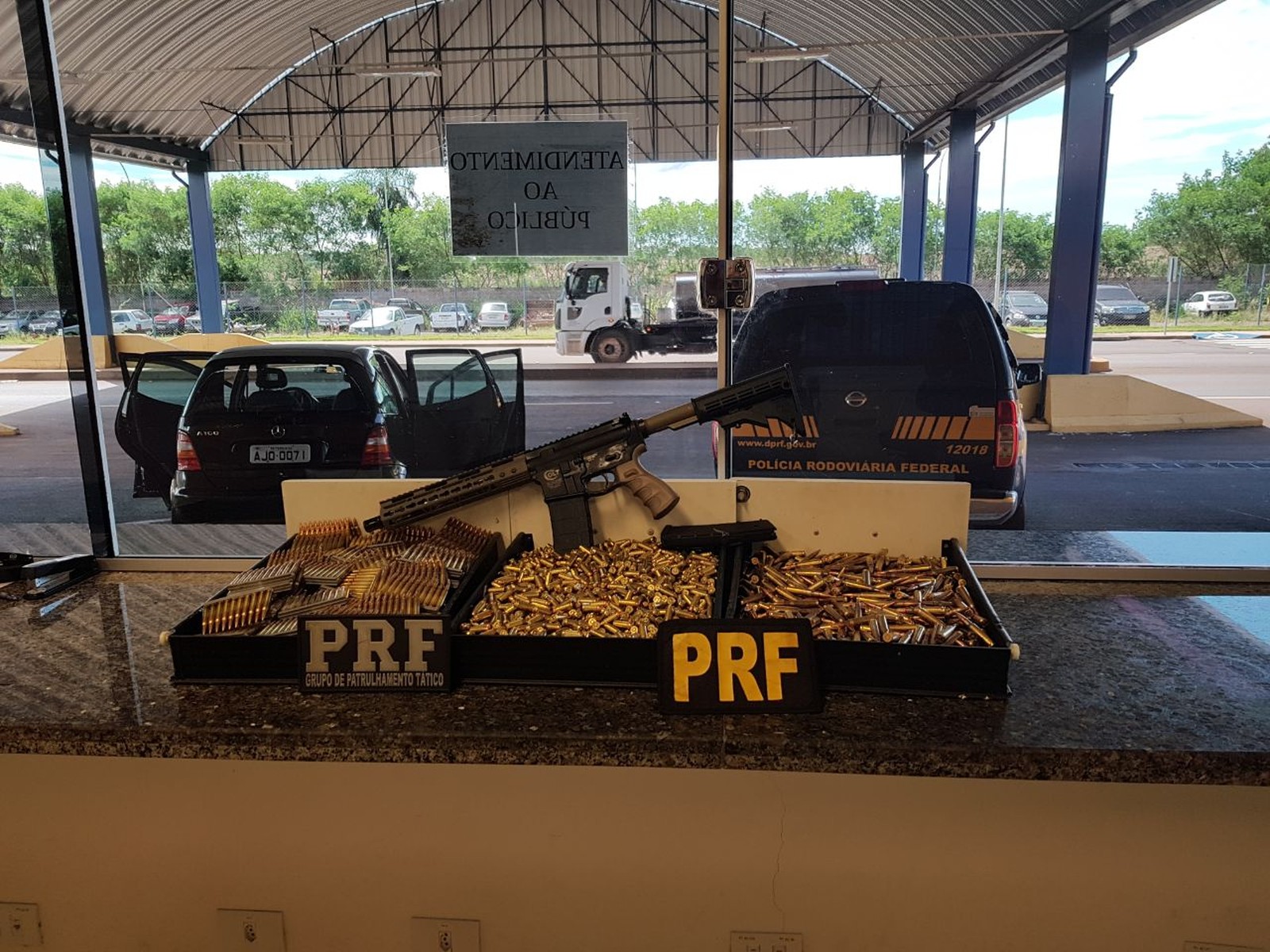  PRF apreende fuzil e munições de uso exclusivo das forças de segurança pública
