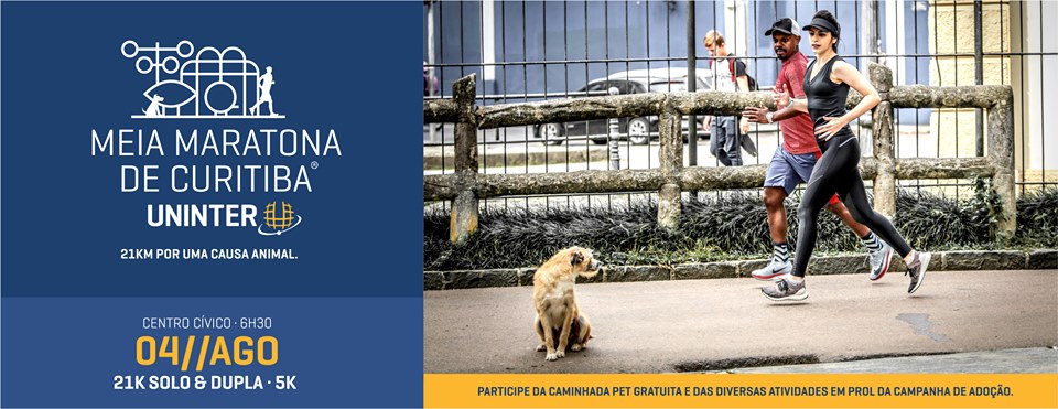  Meia Maratona de Curitiba terá corrida pet e feira de adoção de animais