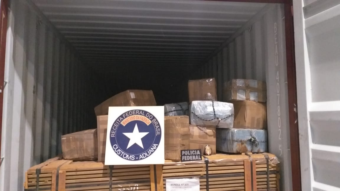  662 kg de cocaína são apreendidos no Porto de Paranaguá