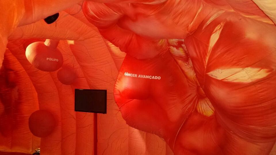  Intestino inflável é destaque de uma exposição em Curitiba