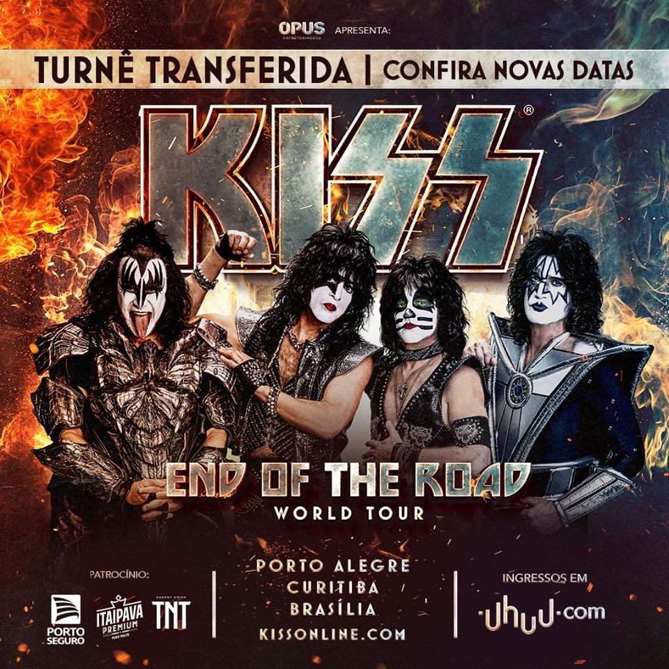  Banda Kiss adia show de maio para novembro em Curitiba