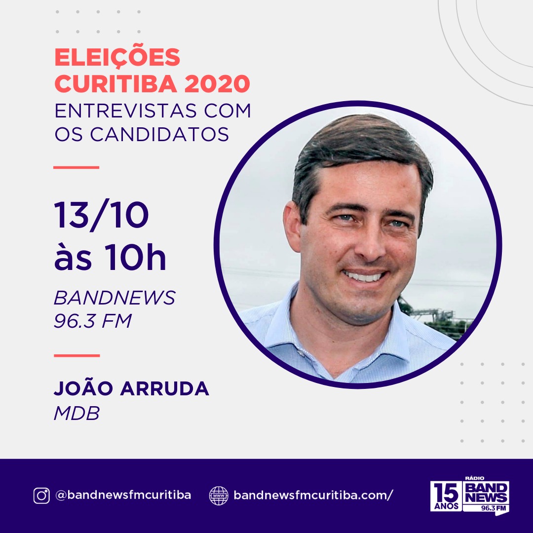 Eleições 2020: Bandnews FM conversa com o candidato João Arruda