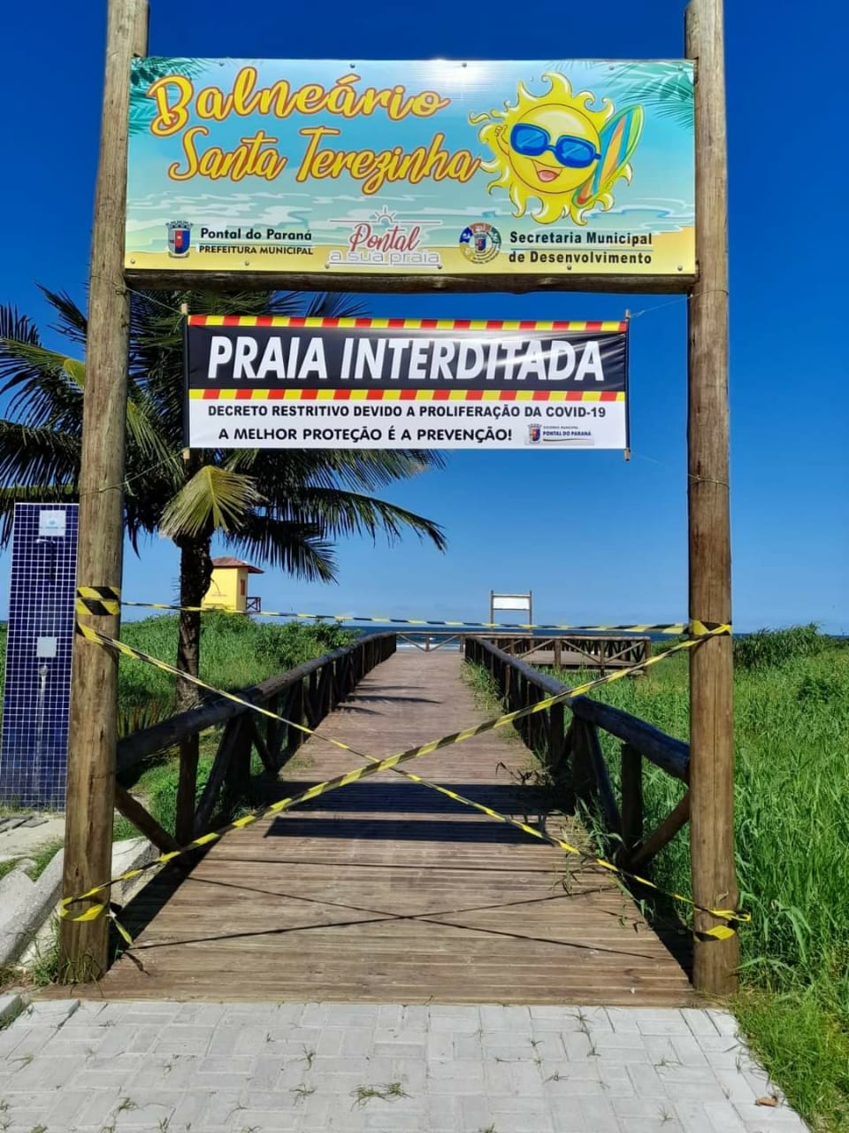  Pontal do Paraná interdita praia e restringe circulação de pessoas. Guaratuba começa lockdown a zero hora desta sexta(19)