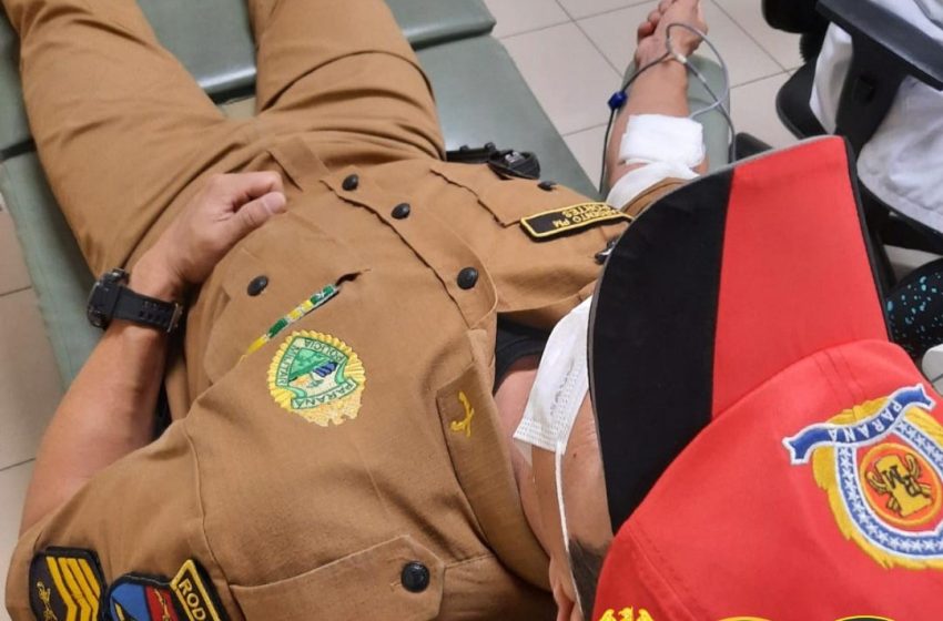  Maio Amarelo: Batalhões de Trânsito do Paraná doam sangue