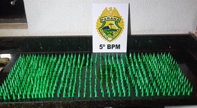  Homem é preso com 622 pinos de cocaína, em Londrina