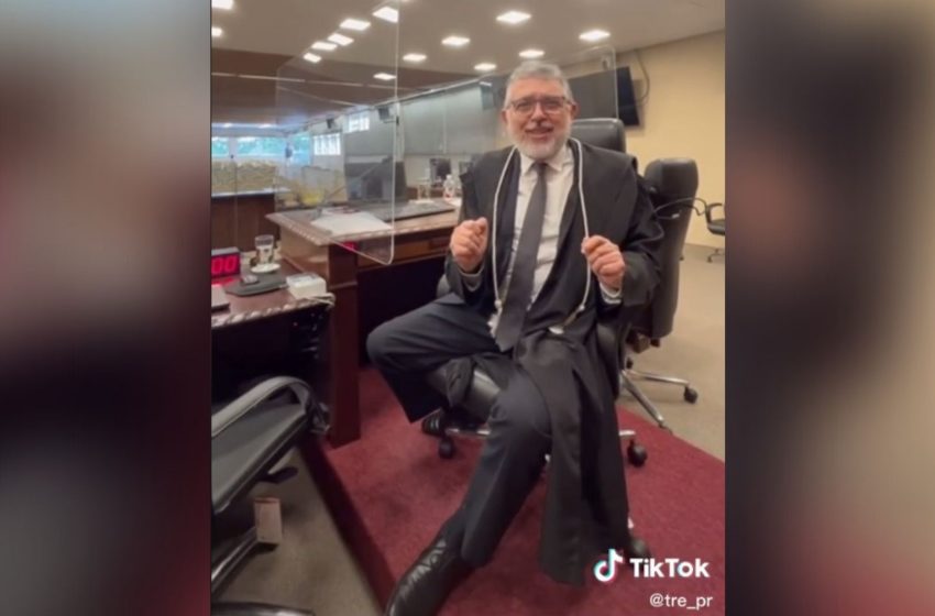  TikTok: Presidente do TRE-PR convida internauta para visita ao gabinete