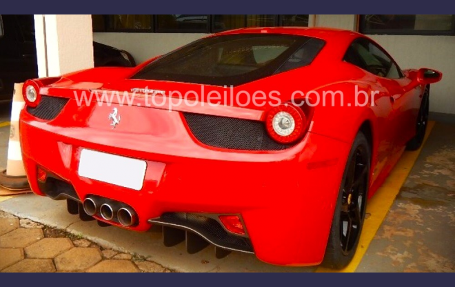  Ferrari avaliada em mais de R$1 milhão será leiloada