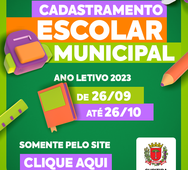 Está aberto o Cadastramento Escolar de Curitiba