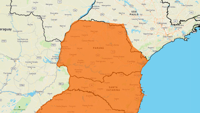  Paraná tem alerta de tempestade; veja áreas que podem ser atingidas