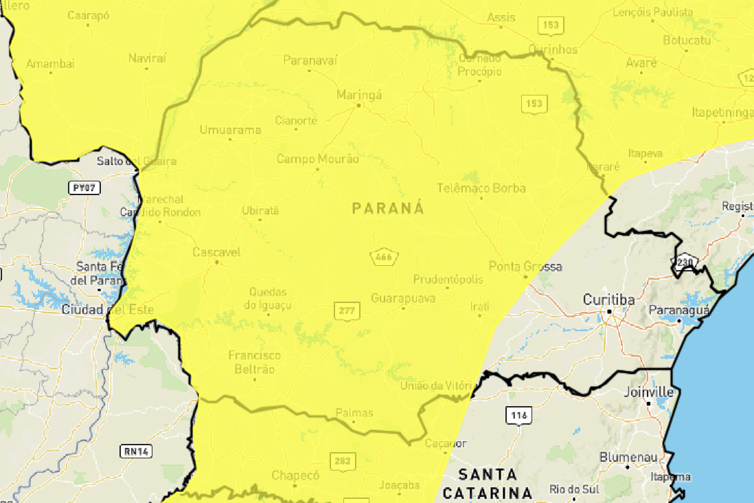 Paran Tem Novo Alerta Para Chuva Forte