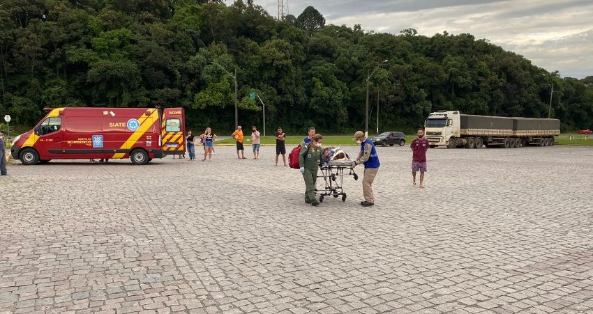  Motorista morre e gestante é socorrida de helicóptero em Colombo