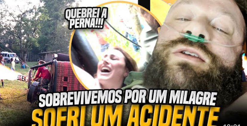  Youtuber curitibano registra próprio acidente de balão