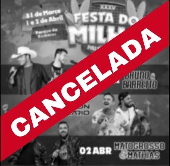  Prefeitura de Palmital cancela Festa do Milho por decisão judicial