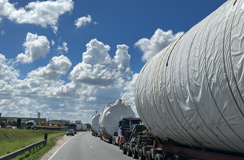  Contorno Leste tem bloqueio para passagem de carga especial