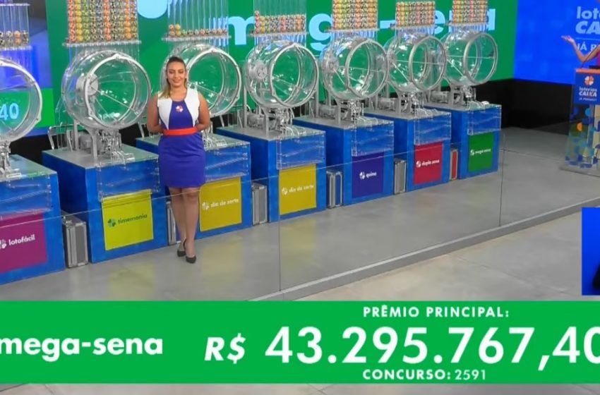  Mega-Sena: Veja os números sorteados no Concurso 2591