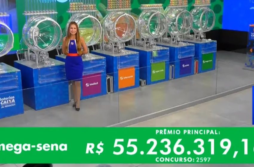  Veja os números sorteados no Concurso 2597 da Mega-Sena