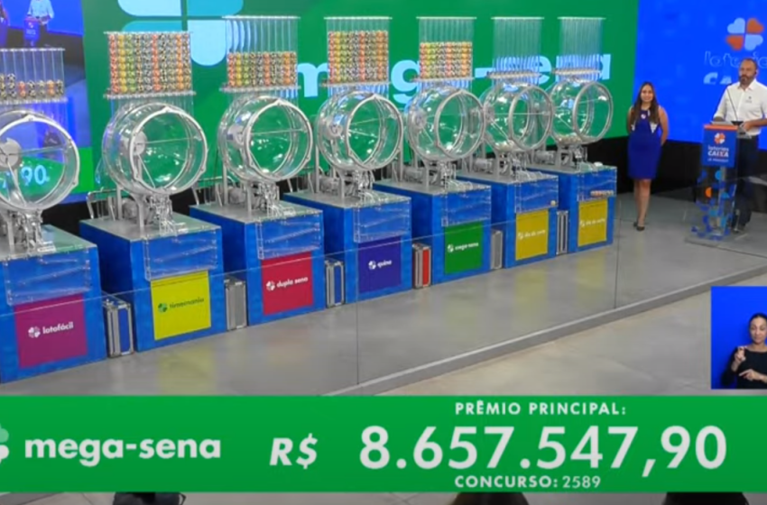  Mega-Sena: veja os números sorteados no concurso 2589