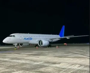 Novo avião do Palmeiras pousa em Foz do Iguaçu