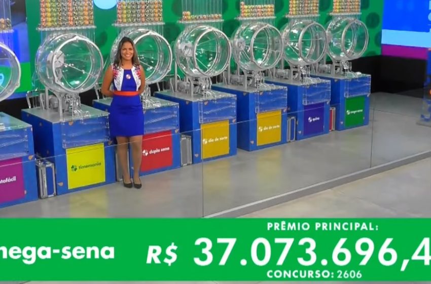  Veja os números sorteados no Concurso 2606 da Mega-Sena