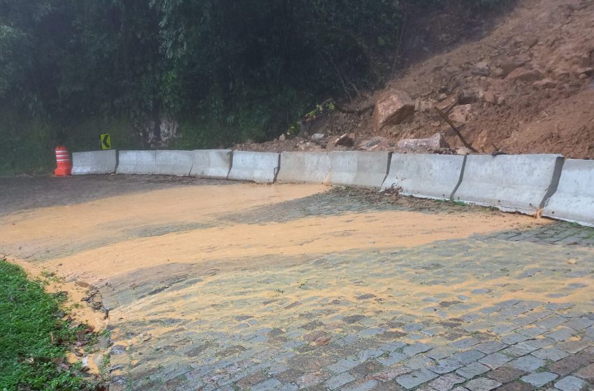  Estrada da Graciosa é fechada temporariamente por causa da chuva