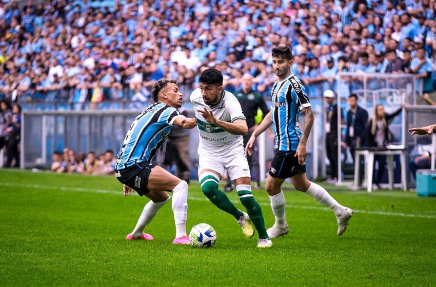  1T: Tudo igual entre Coritiba e Grêmio