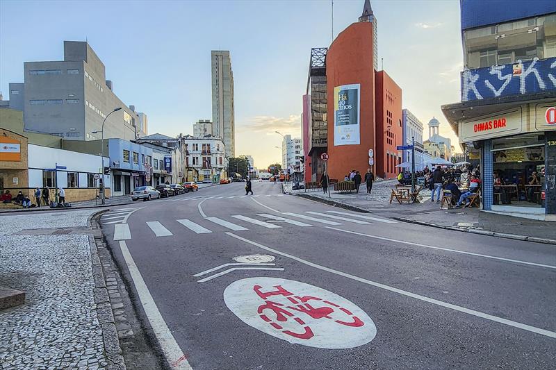  Ciclorrotas recebem nova sinalização no Centro de Curitiba