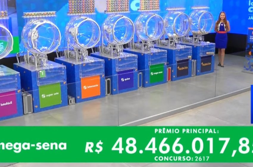  Veja os números sorteados no Concurso 2617 da Mega-Sena