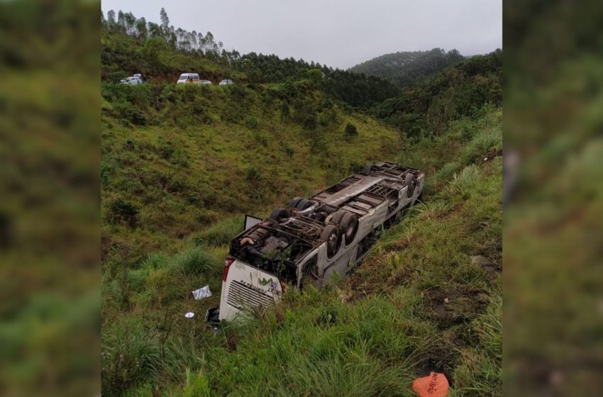  Motorista que capotou ônibus pode ter dormido ao volante