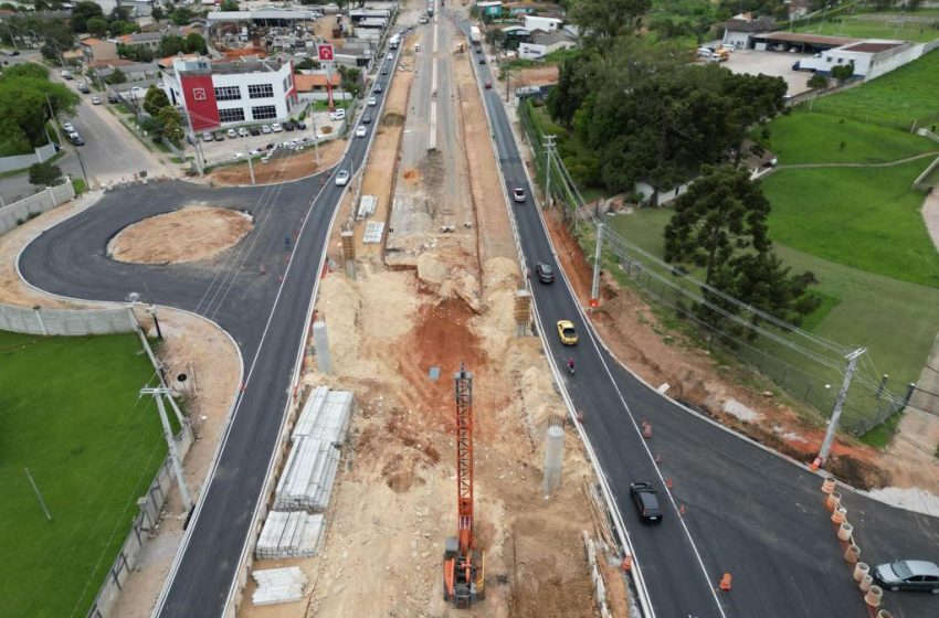  Execução do viaduto da BR-376 em SJP está em 42%