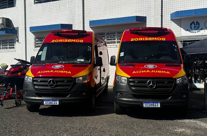 Quatro novas ambulâncias para o SIATE são entregues no litoral