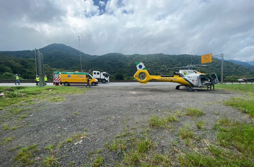  BR-376 é liberada em Guaratuba, no Litoral