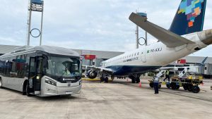 Transporte com ônibus elétrico será testado no aeroporto Afonso Pena