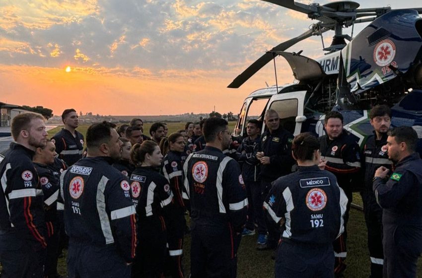  Médicos e enfermeiros concluem curso para atendimento em helicóptero