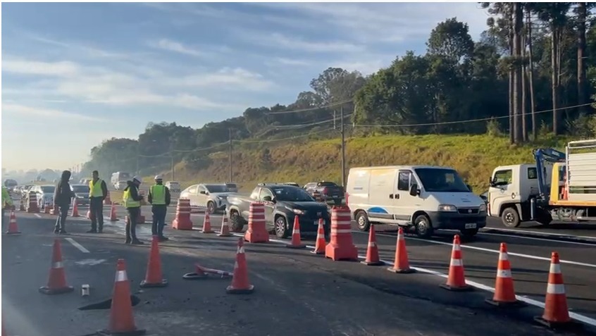 Cratera na BR-277: obras têm previsão para serem finalizadas