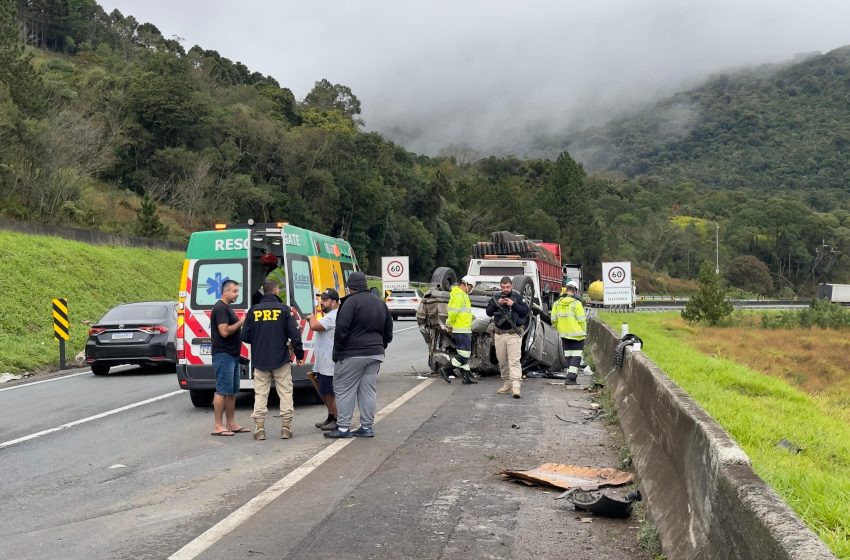  Dunga e esposa ficam feridos em acidente na BR-116