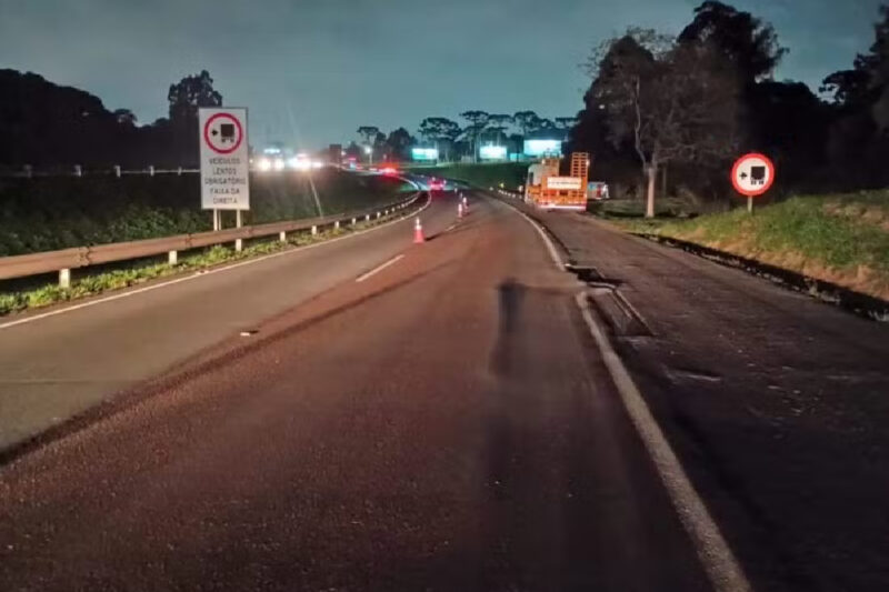  Obras bloqueiam as BRs-277 e 376 durante a madrugada