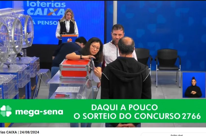  Assista o sorteio do Concurso 2766 da Mega-Sena. VÍDEO