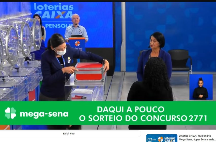  Assista o sorteio do Concurso 2771 da Mega-Sena. VÍDEO