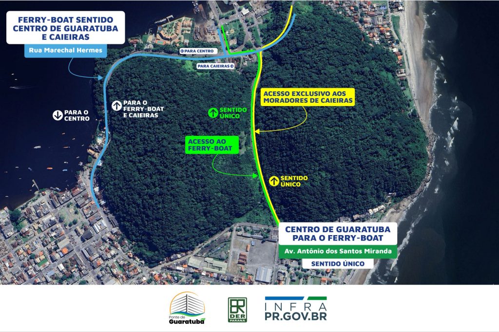 Obras de acesso à nova ponte alteram tráfego em Guaratuba
