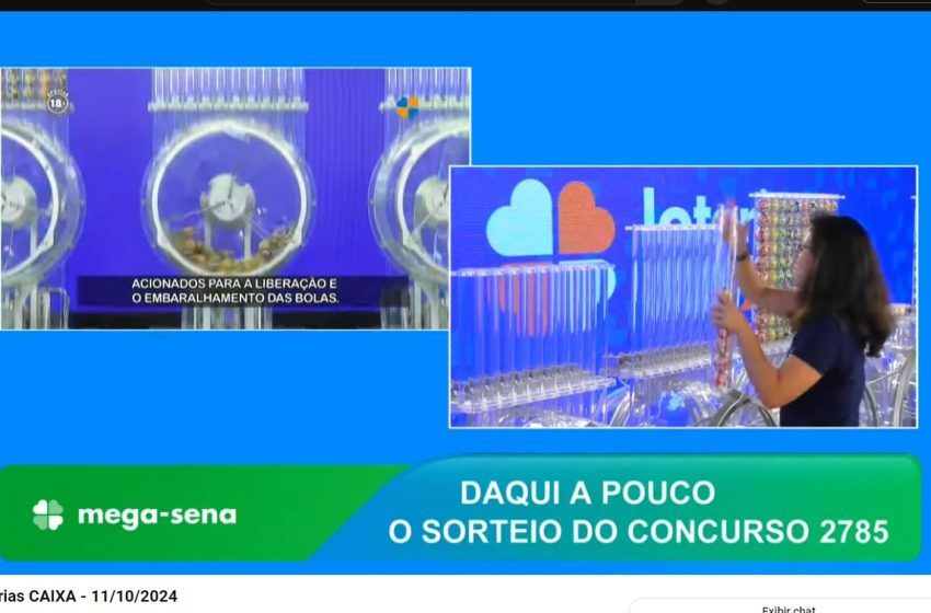  Assista o sorteio do Concurso 2785 da Mega-Sena. VÍDEO