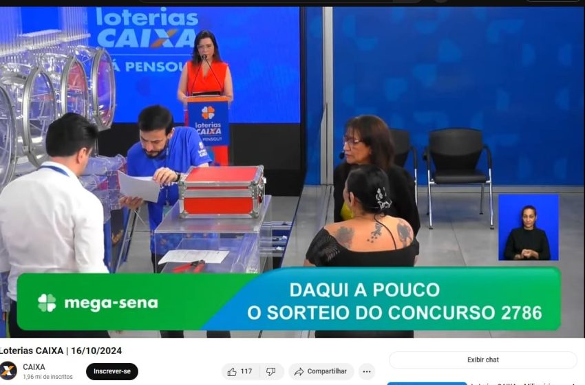  Assista o sorteio do Concurso 2786 da Mega-Sena. VÍDEO