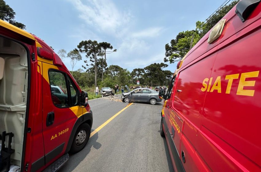 Colisão frontal deixa quatro crianças feridas