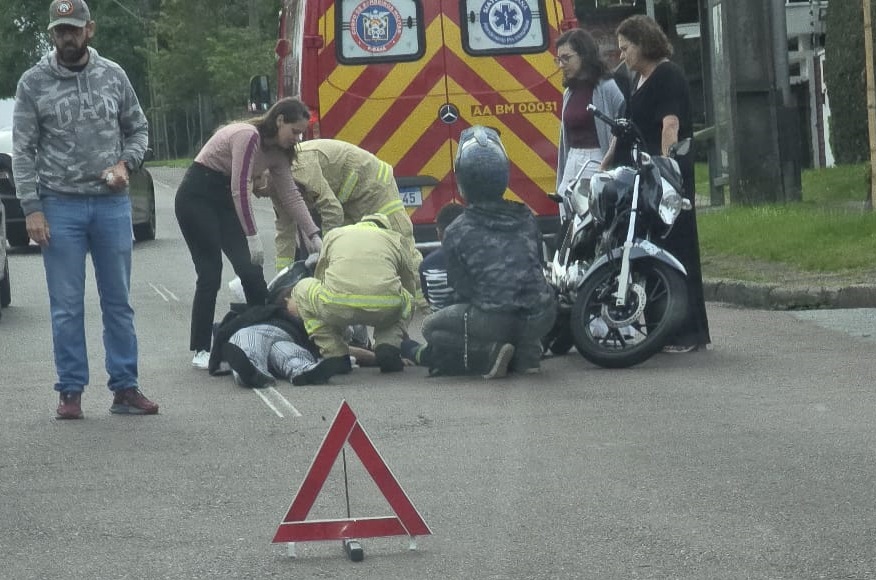 Acidente deixa motociclista ferido no Vista Alegre