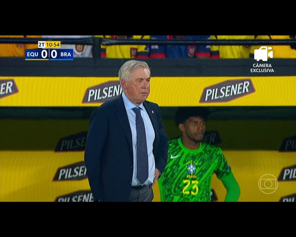 Seleção empata com o Equador na estreia de Ancelotti