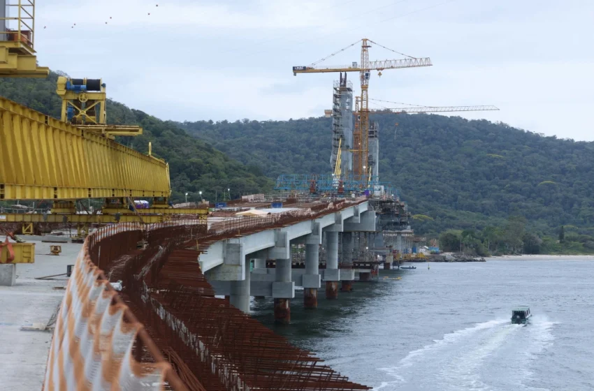Ponte de Guaratuba chega a 80% de execução e deve ser concluída no prazo